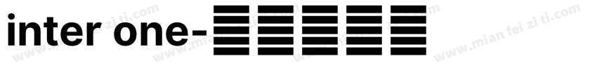 inter one字体转换